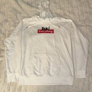White Hoodie Run Everything Labs